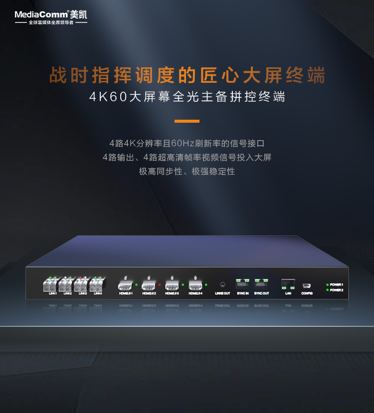 4K60大屏幕全光拼控终端