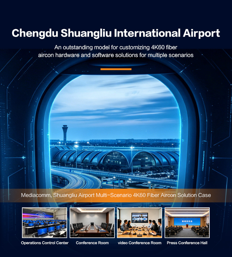 Case Study | Chengdu Airport Implements 4K60 Fiber Aircon Cloud Solution